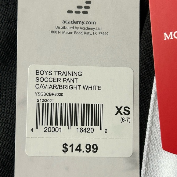 Boys Training Soccer Pants with White Stripe - Picture 2 of 6